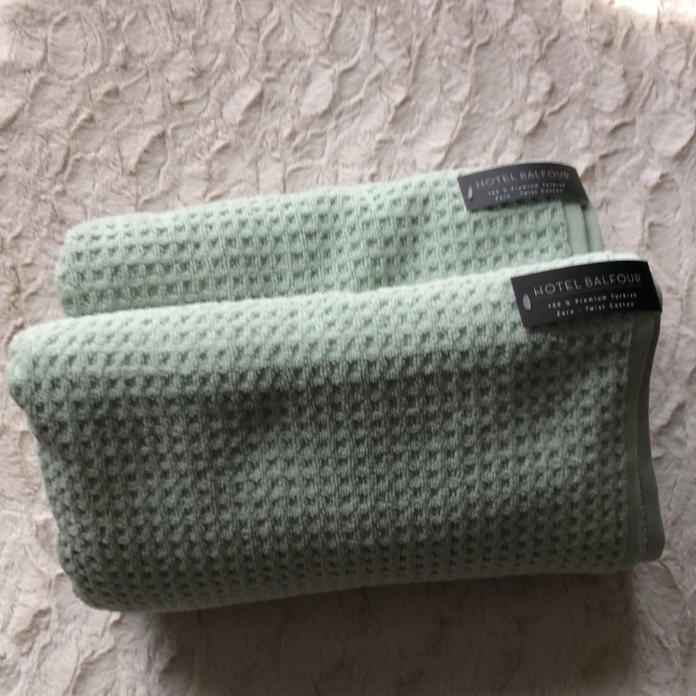 Hotel Balfour Light Mint Green BATH Towels - 100% Turkish Cotton